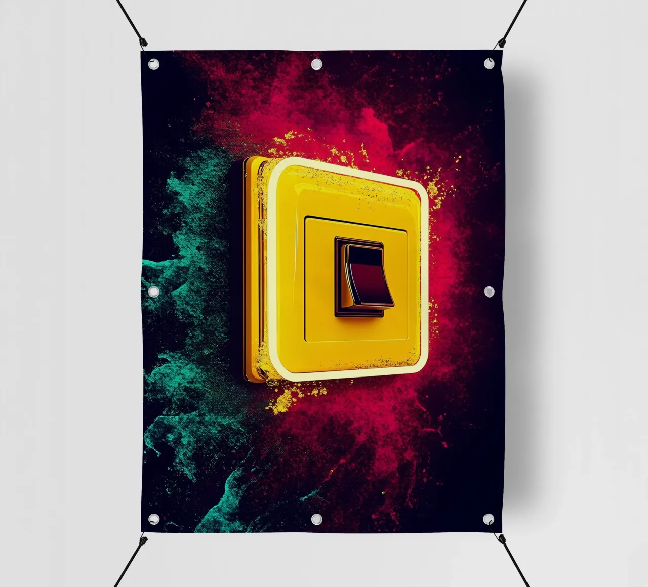Interruttore della luce - Pop Art telo in pvc da ColorCrash Gallery