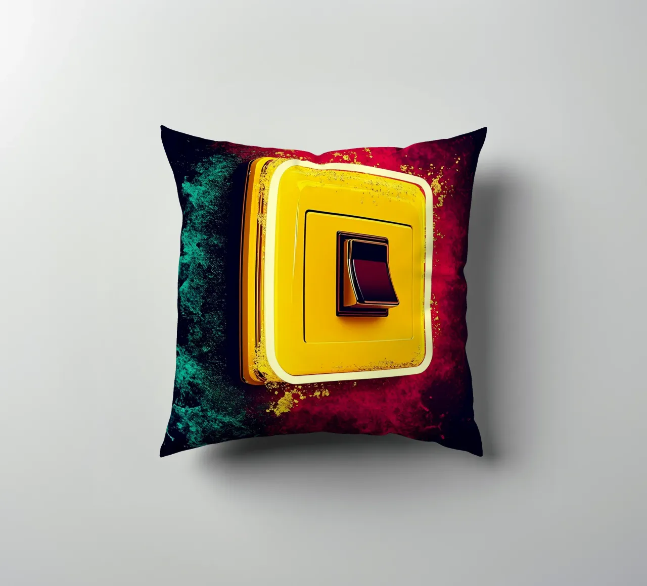 Interruttore della luce - Pop Art cuscino da ColorCrash Gallery
