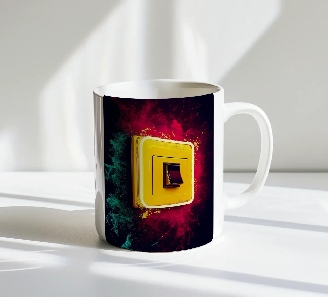 Interruttore della luce - Pop Art tazza in ceramica da ColorCrash Gallery