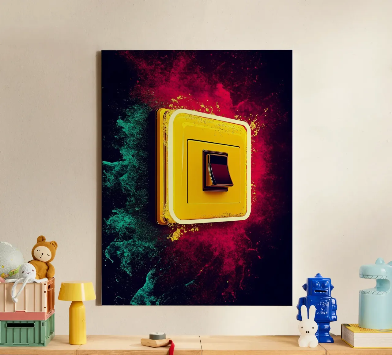Light Switch - Pop Art canvas by ColorCrash Gallery
