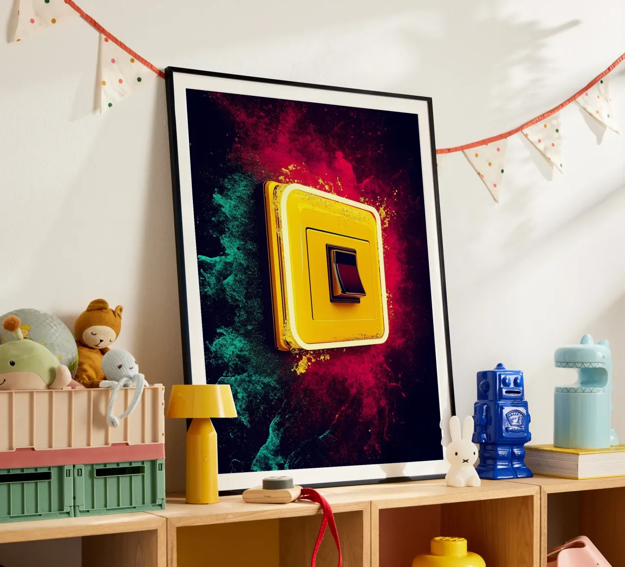 Interruttore della luce - Pop Art carta hahnemühle da ColorCrash Gallery
