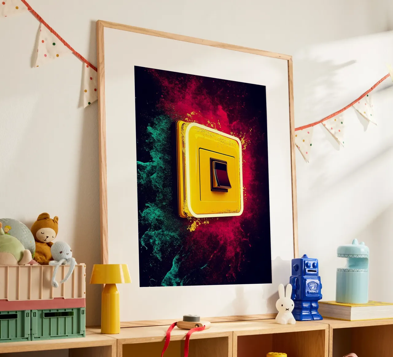 Interruttore della luce - Pop Art carta hahnemühle da ColorCrash Gallery