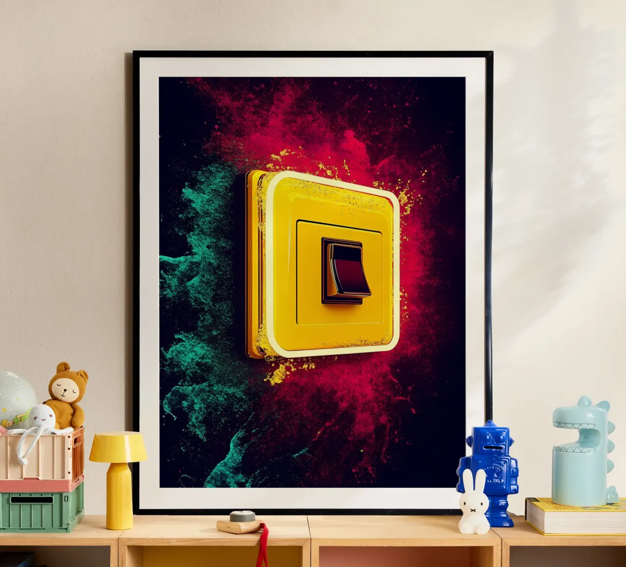 Interruttore della luce - Pop Art carta hahnemühle da ColorCrash Gallery