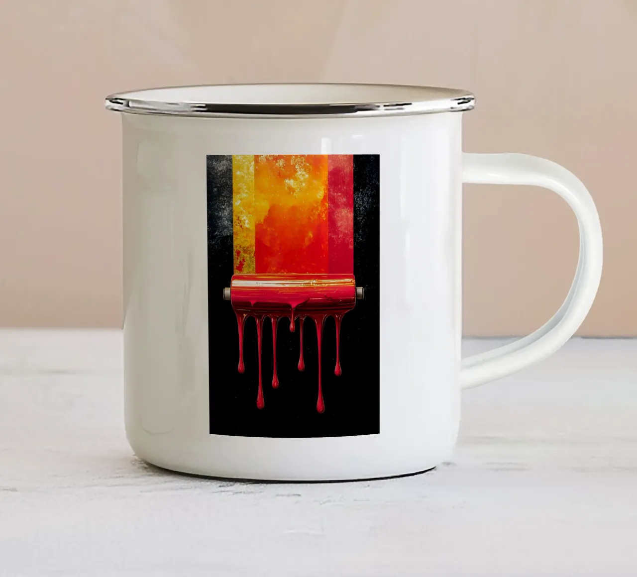 Rullo di vernice - Pop Art tazza in smalto da ColorCrash Gallery