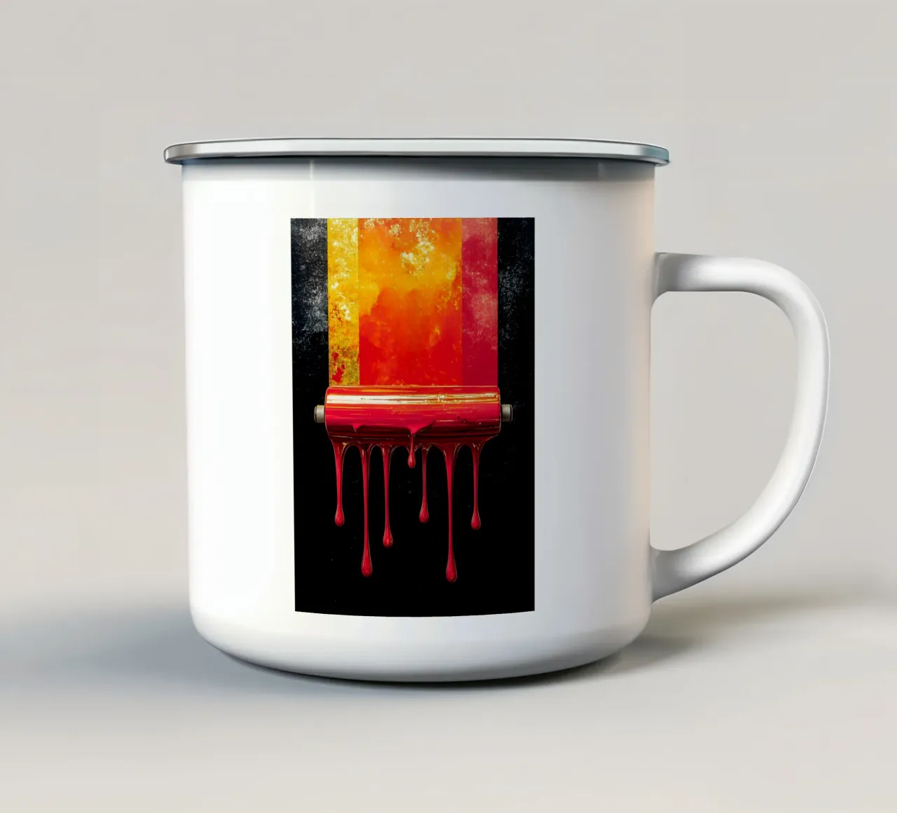 Rullo di vernice - Pop Art tazza in smalto da ColorCrash Gallery