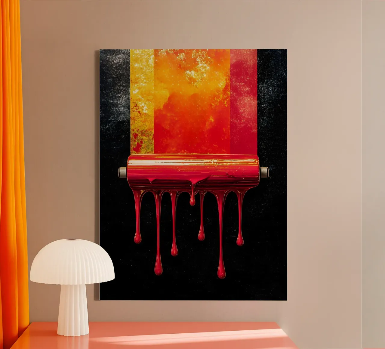 Verfroller - Pop Art canvas met Baklijst van ColorCrash Gallery
