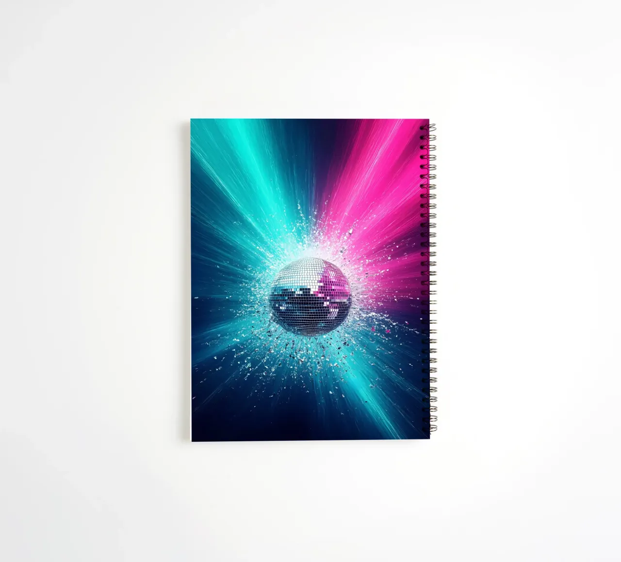 Colorful Disco Ball- Pop Art spiral notebook by ColorCrash Gallery