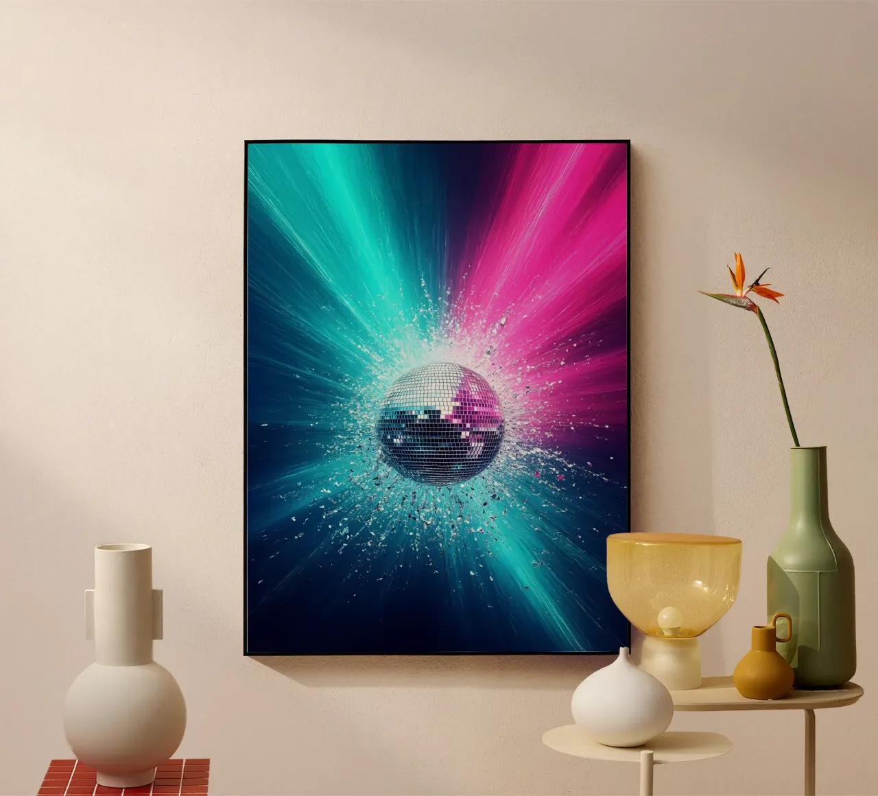 Colorful Disco Ball- Pop Art acrylic glass by ColorCrash Gallery