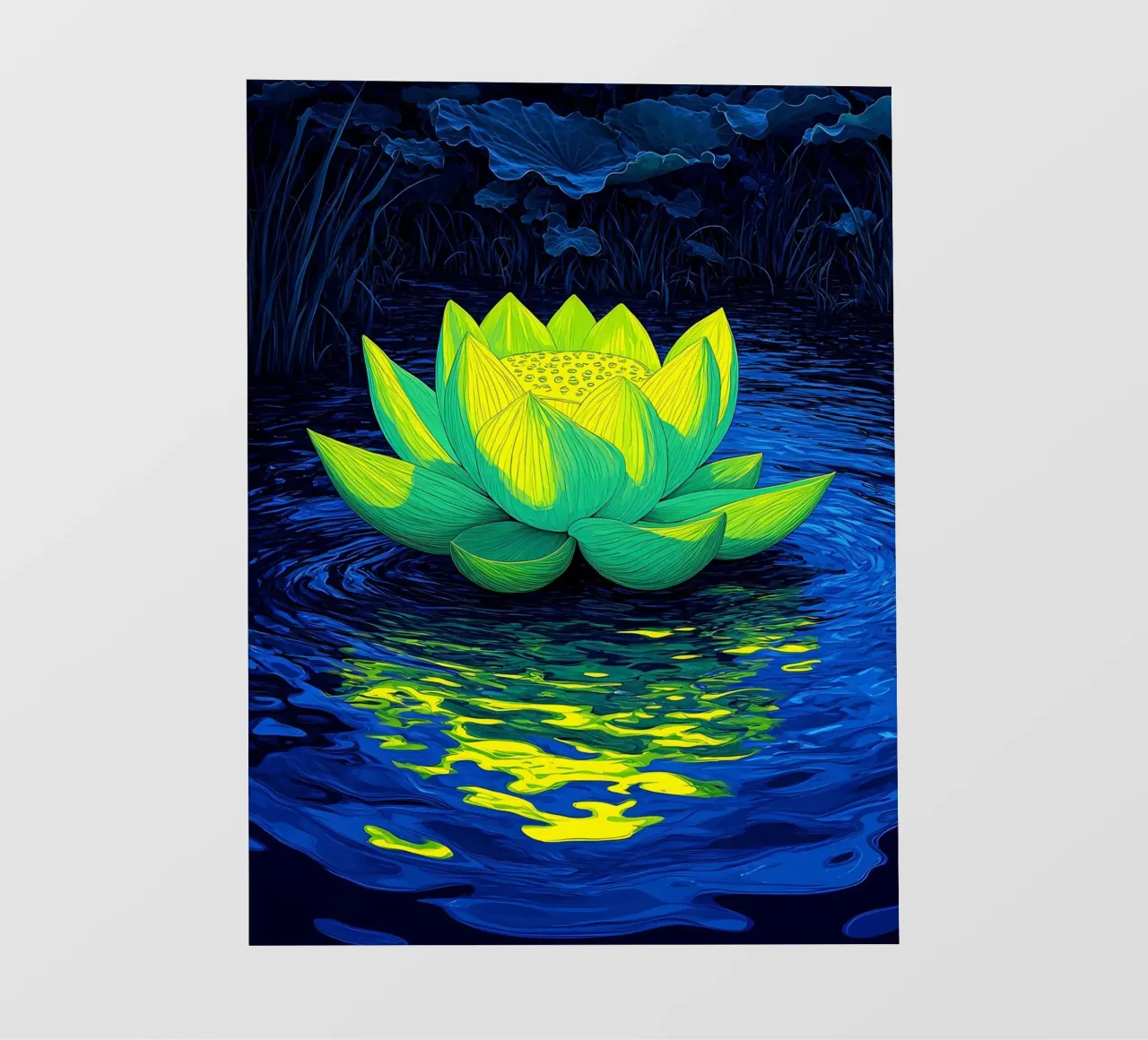 Lotus auf Wasser - Pop Art PVC Plane von ColorCrash Gallery