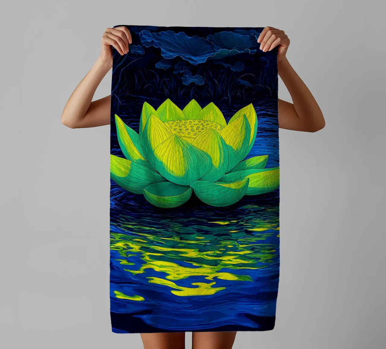 Loto sull'acqua - Pop Art asciugamano da bagno da ColorCrash Gallery