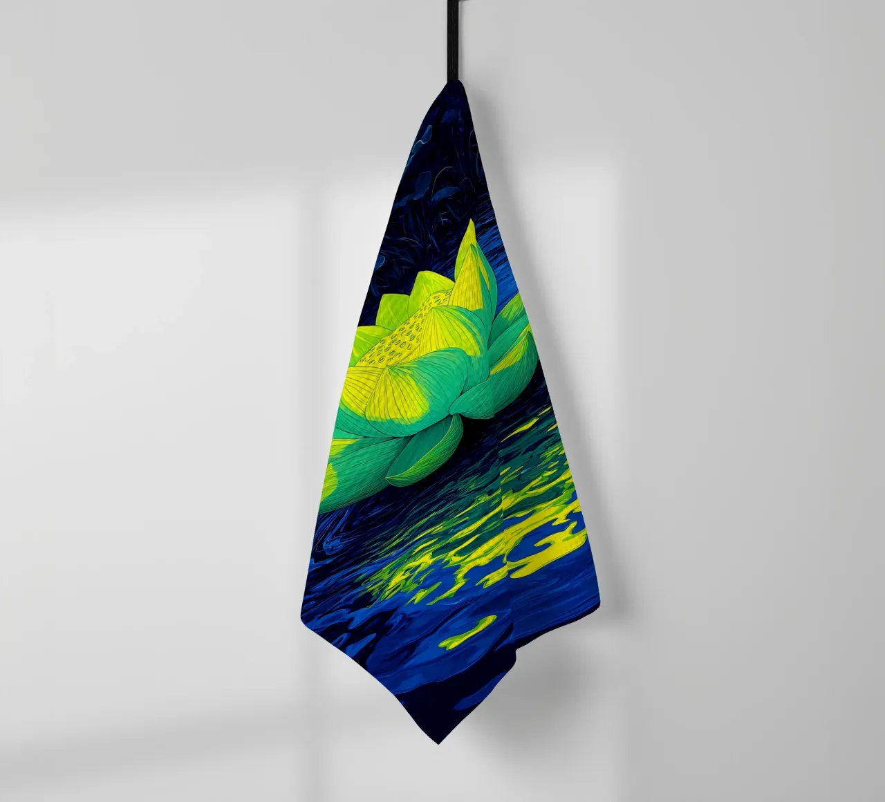 Lotus On Water - Pop Art tea towel by ColorCrash Gallery