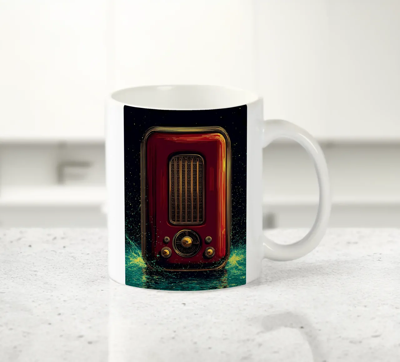 Radio d'epoca - Pop Art tazza in ceramica da ColorCrash Gallery
