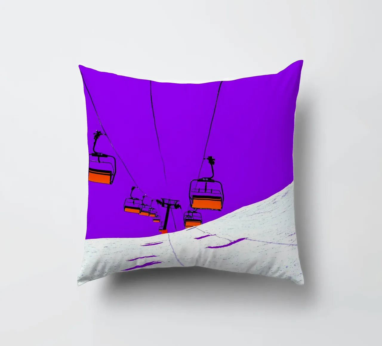 Impianti di risalita - Pop Art cuscino da ColorCrash Gallery