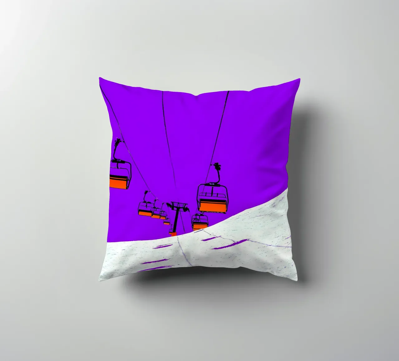 Impianti di risalita - Pop Art cuscino da ColorCrash Gallery
