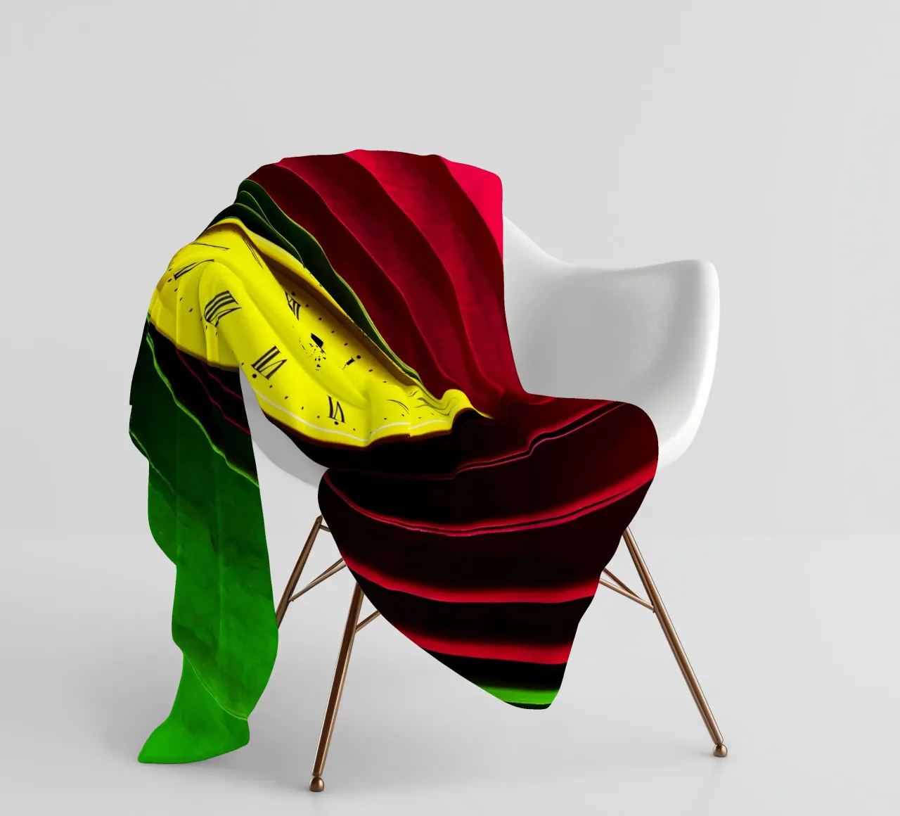 Uhr - Pop Art Fleecedecke von ColorCrash Gallery
