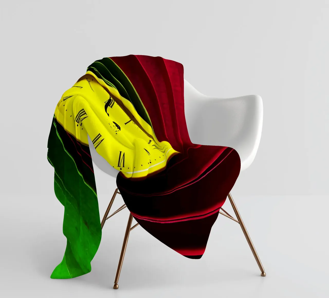 Uhr - Pop Art Fleecedecke von ColorCrash Gallery
