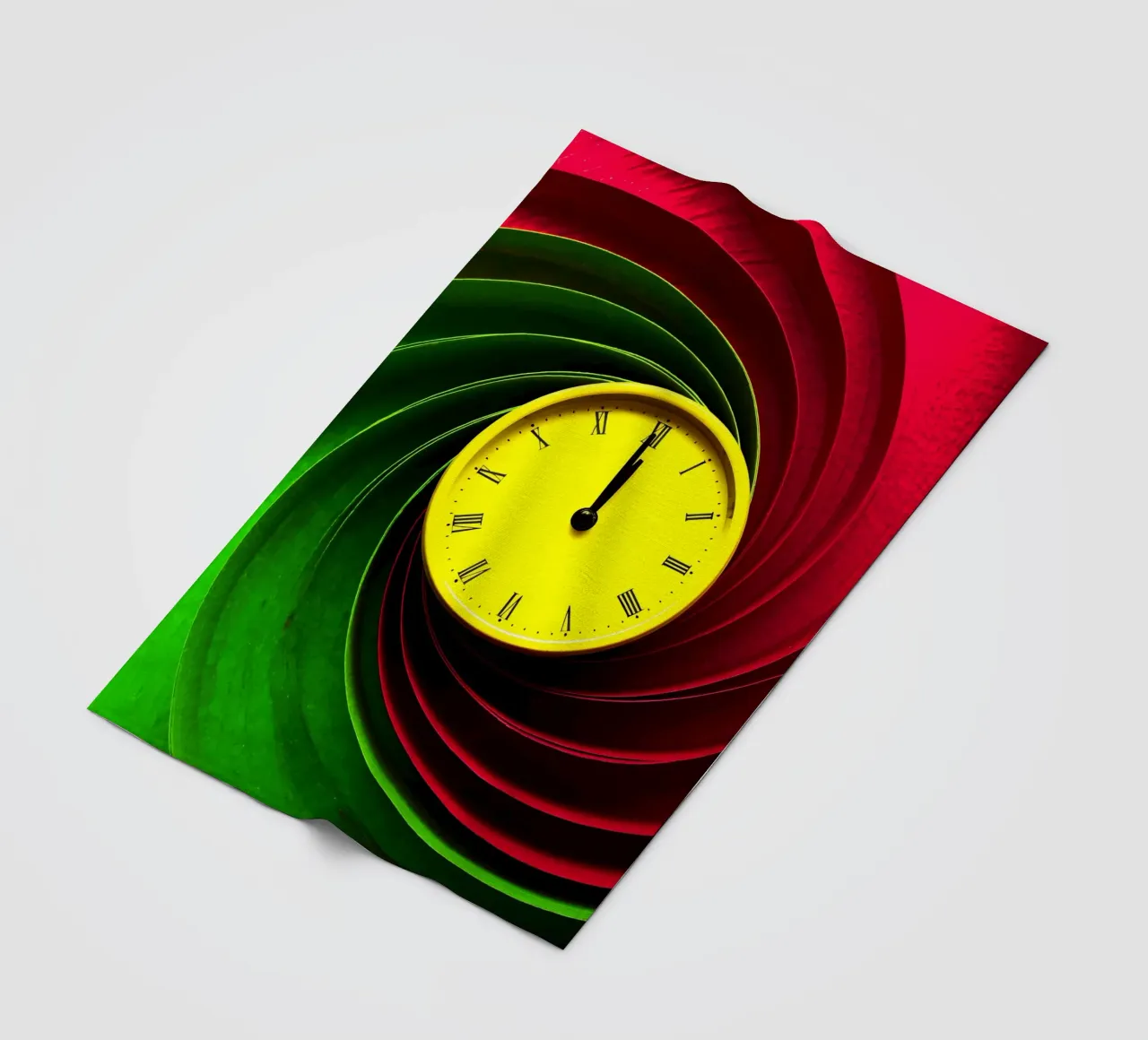 Uhr - Pop Art Fleecedecke von ColorCrash Gallery