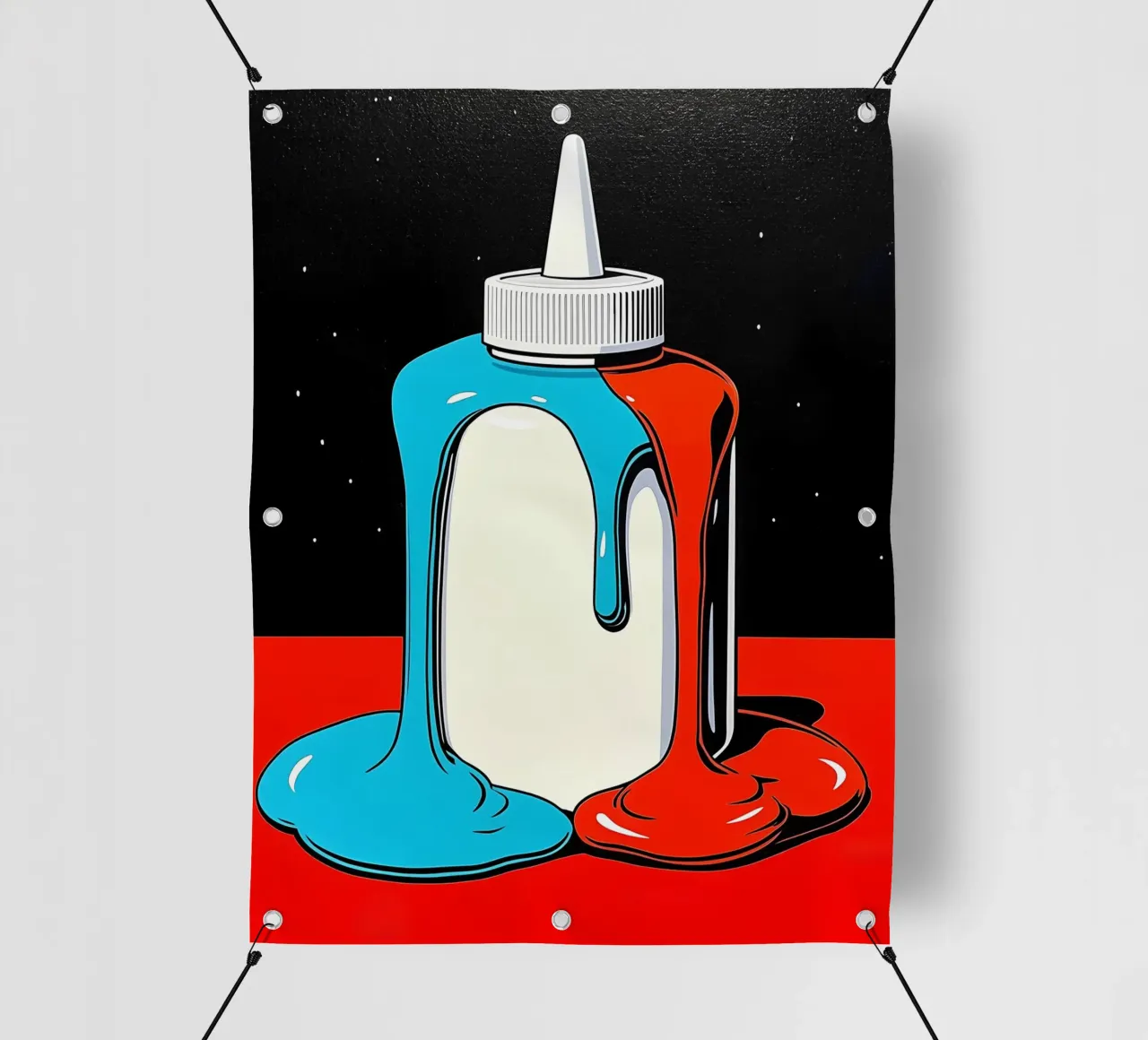 Bottiglia di colla - Pop Art telo in pvc da ColorCrash Gallery
