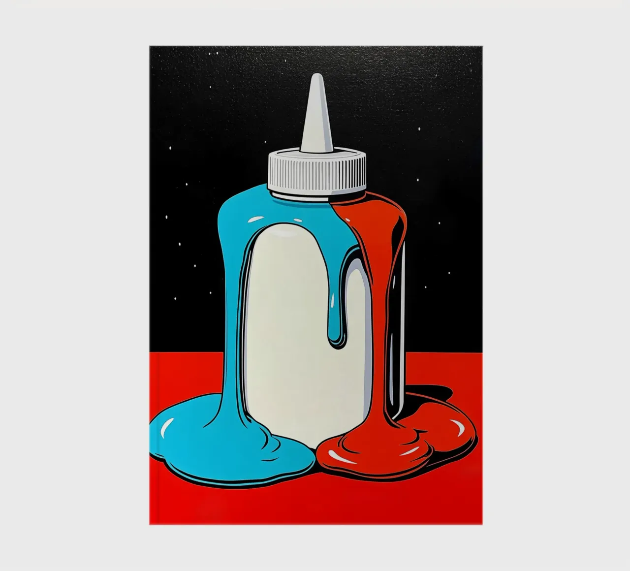 Glue Bottle - Pop Art notebook by ColorCrash Gallery