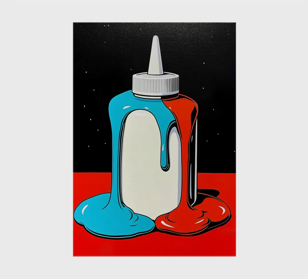 Glue Bottle - Pop Art notebook by ColorCrash Gallery