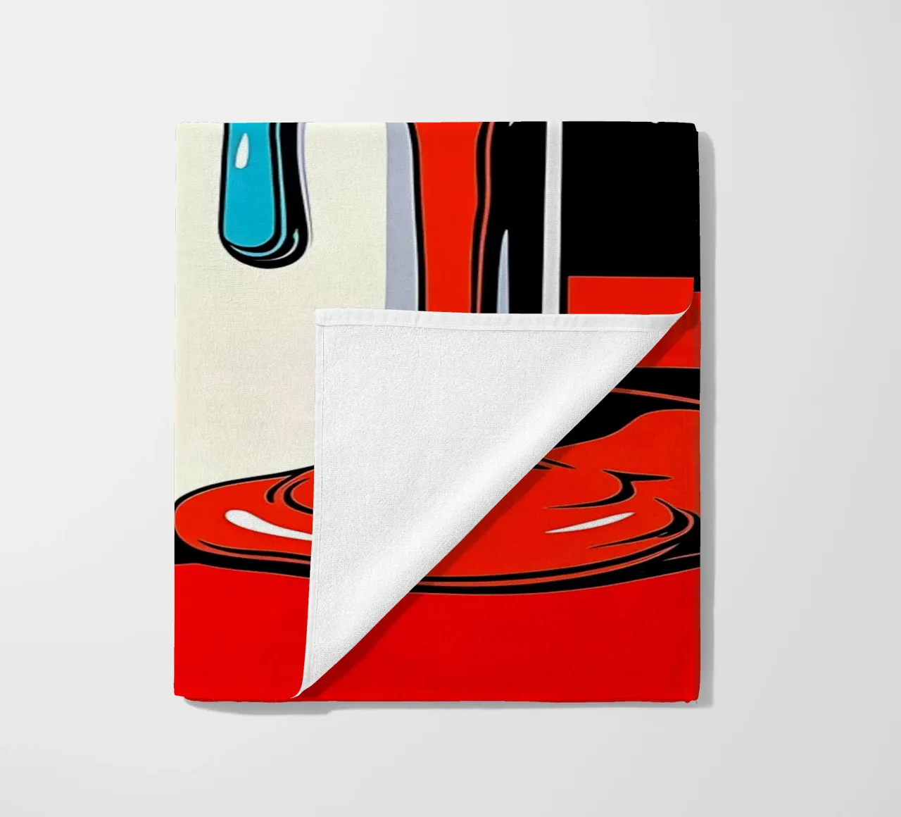 Bottiglia di colla - Pop Art telo mare da ColorCrash Gallery