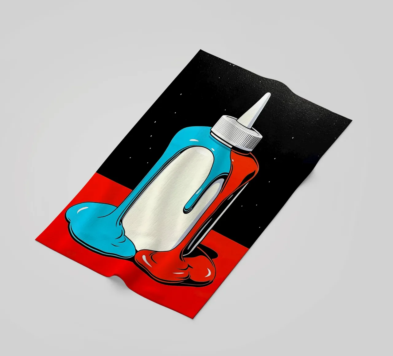 Bottiglia di colla - Pop Art telo mare da ColorCrash Gallery