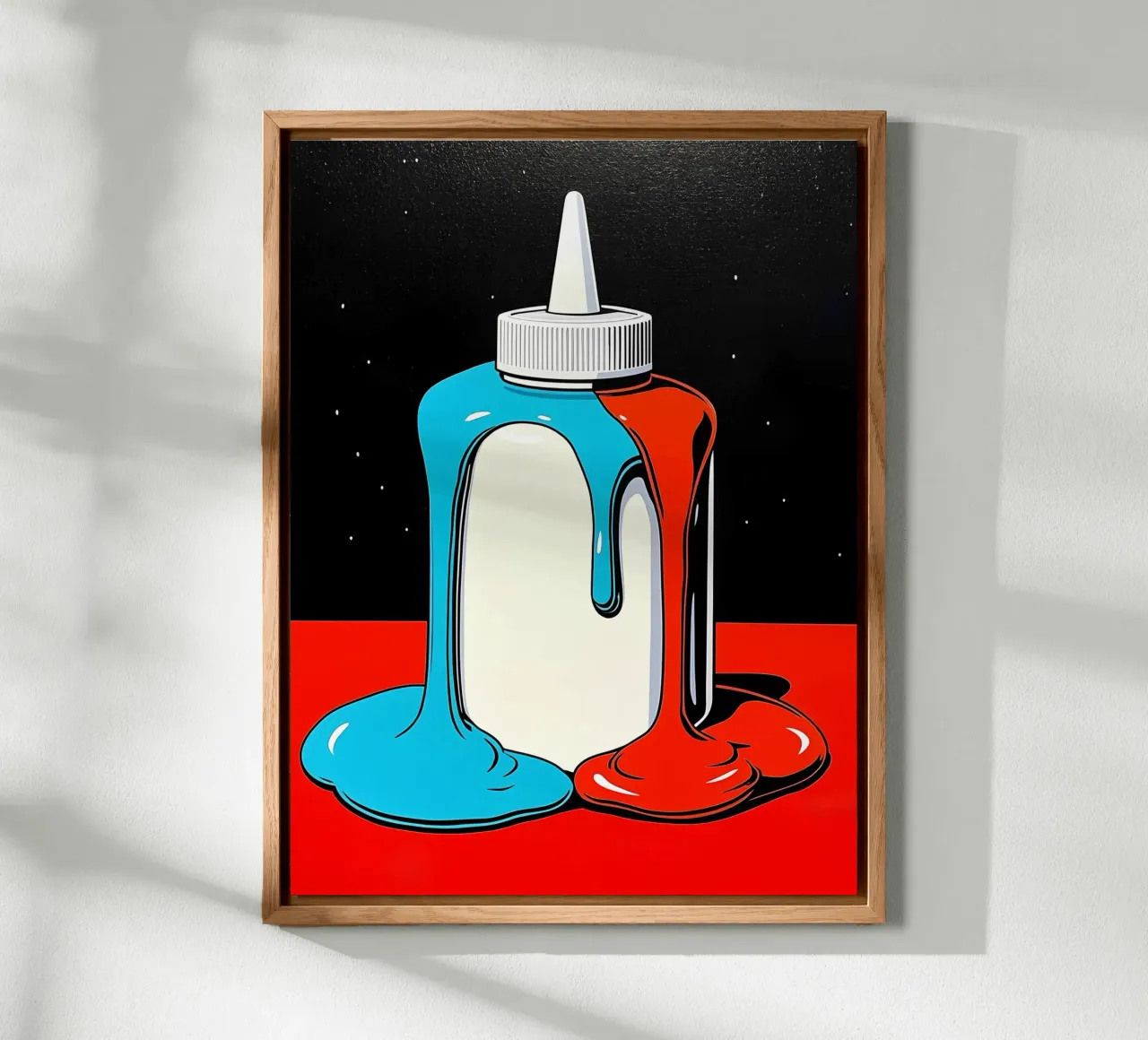 Bottiglia di colla - Pop Art alluminio dibond da ColorCrash Gallery