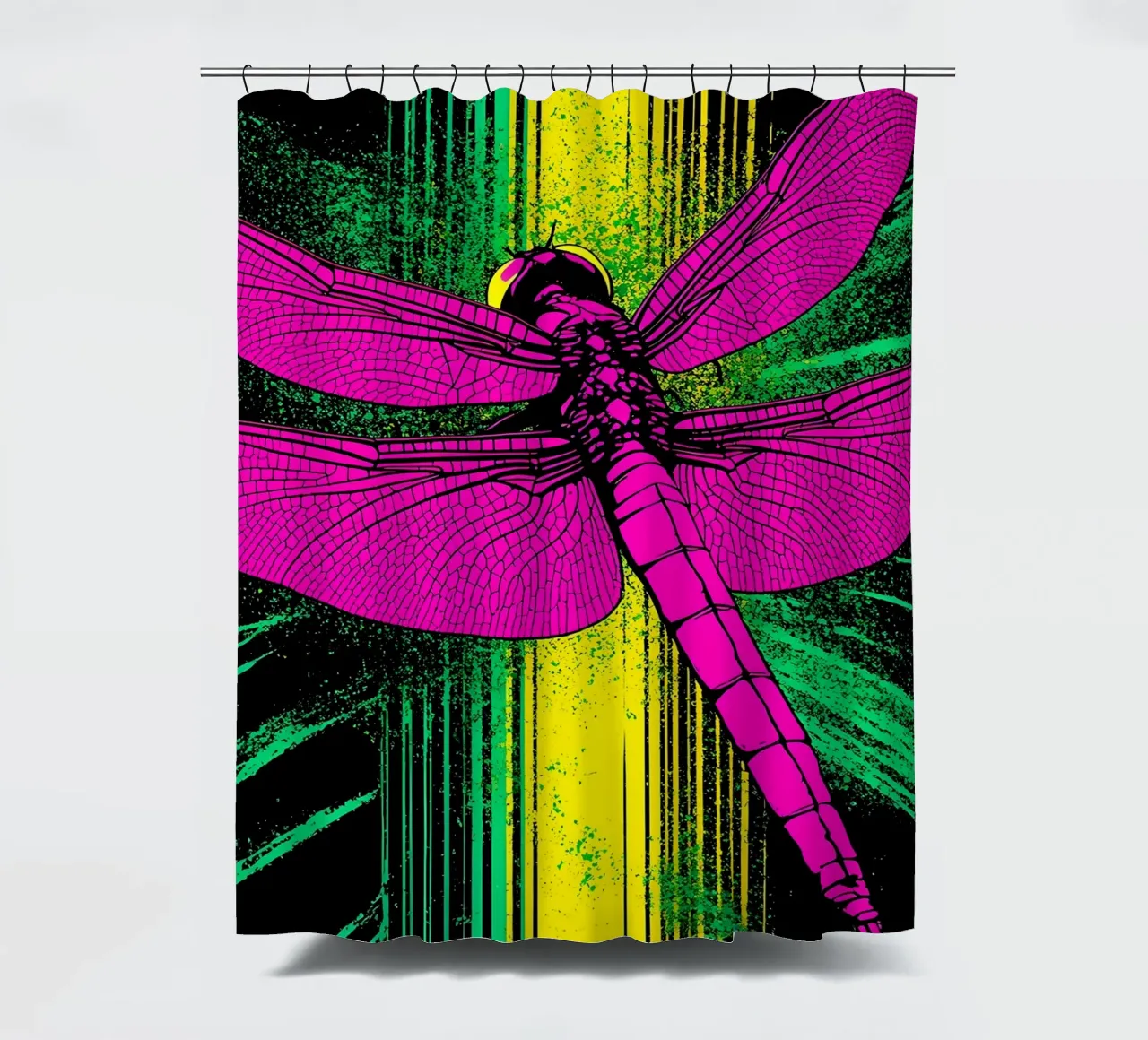 Libellula - Pop Art tenda da doccia da ColorCrash Gallery