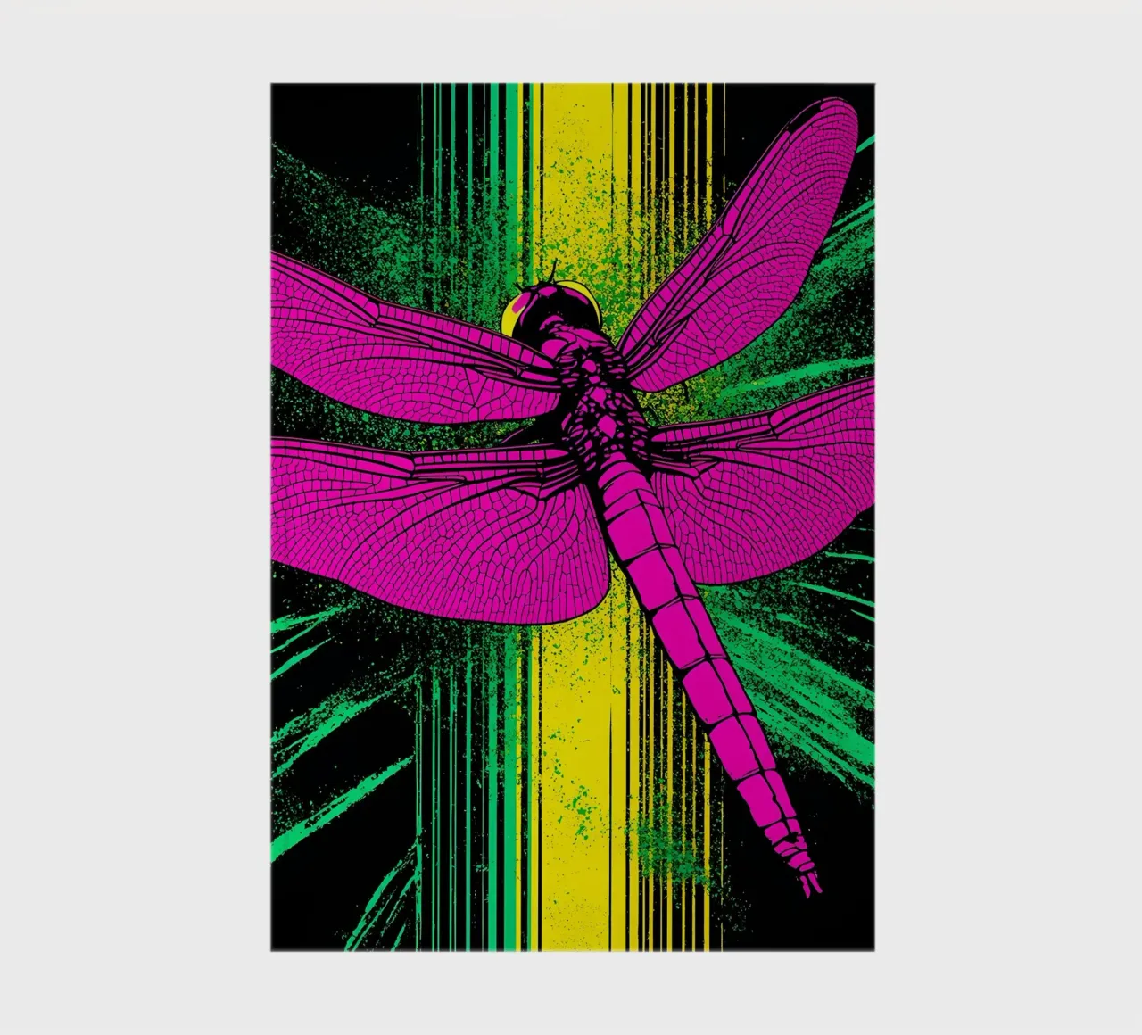 Dragonfly - Pop Art notebook by ColorCrash Gallery
