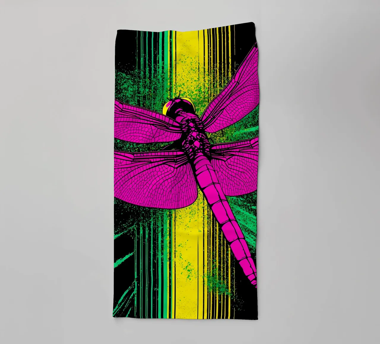 Libellula - Pop Art asciugamano da bagno da ColorCrash Gallery