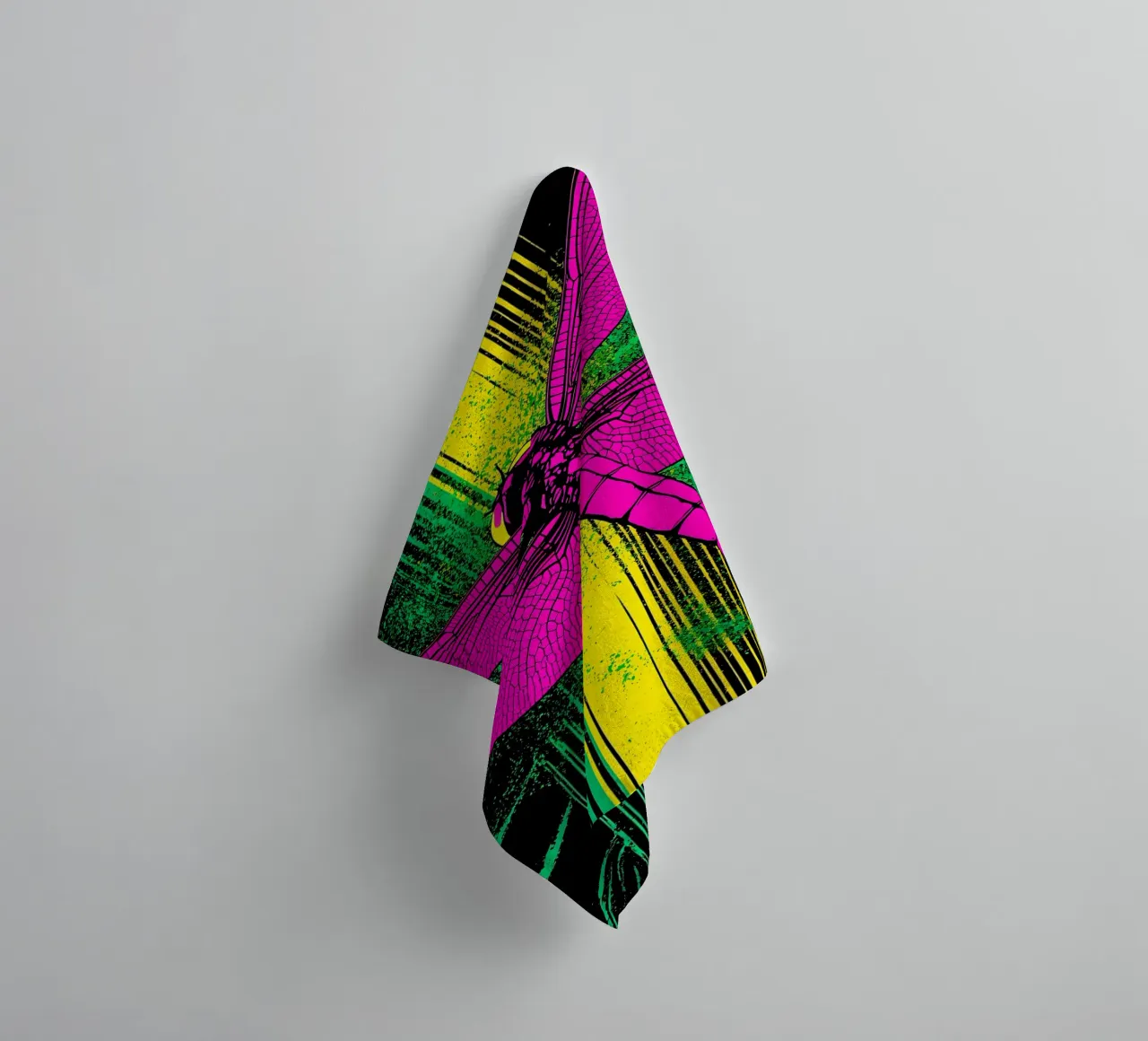 Libellula - Pop Art asciugamano da bagno da ColorCrash Gallery