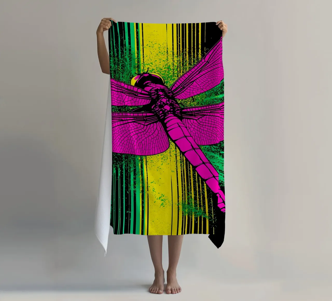 Libellula - Pop Art telo mare da ColorCrash Gallery