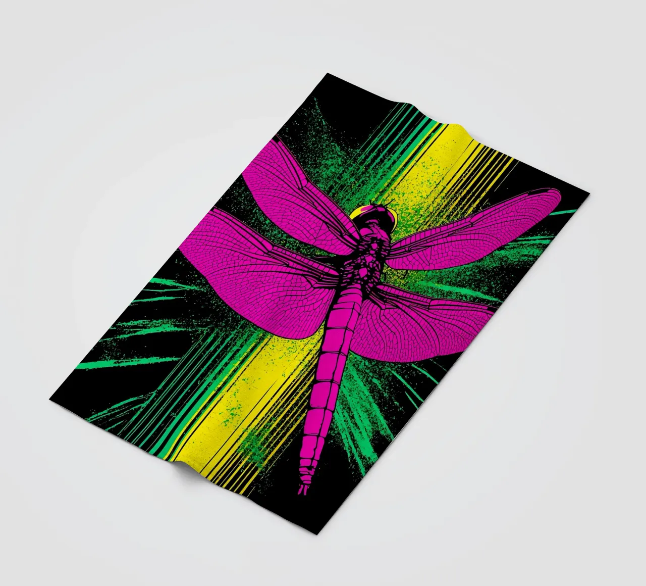Libellula - Pop Art coperta in pile da ColorCrash Gallery