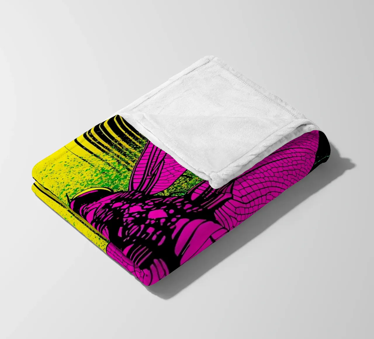 Libellula - Pop Art coperta in pile da ColorCrash Gallery