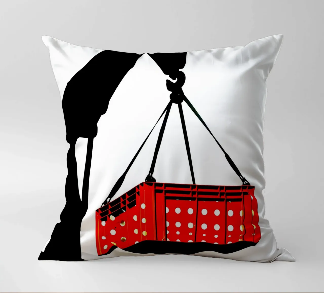 Sollevamento di una gru - Pop Art cuscino da ColorCrash Gallery