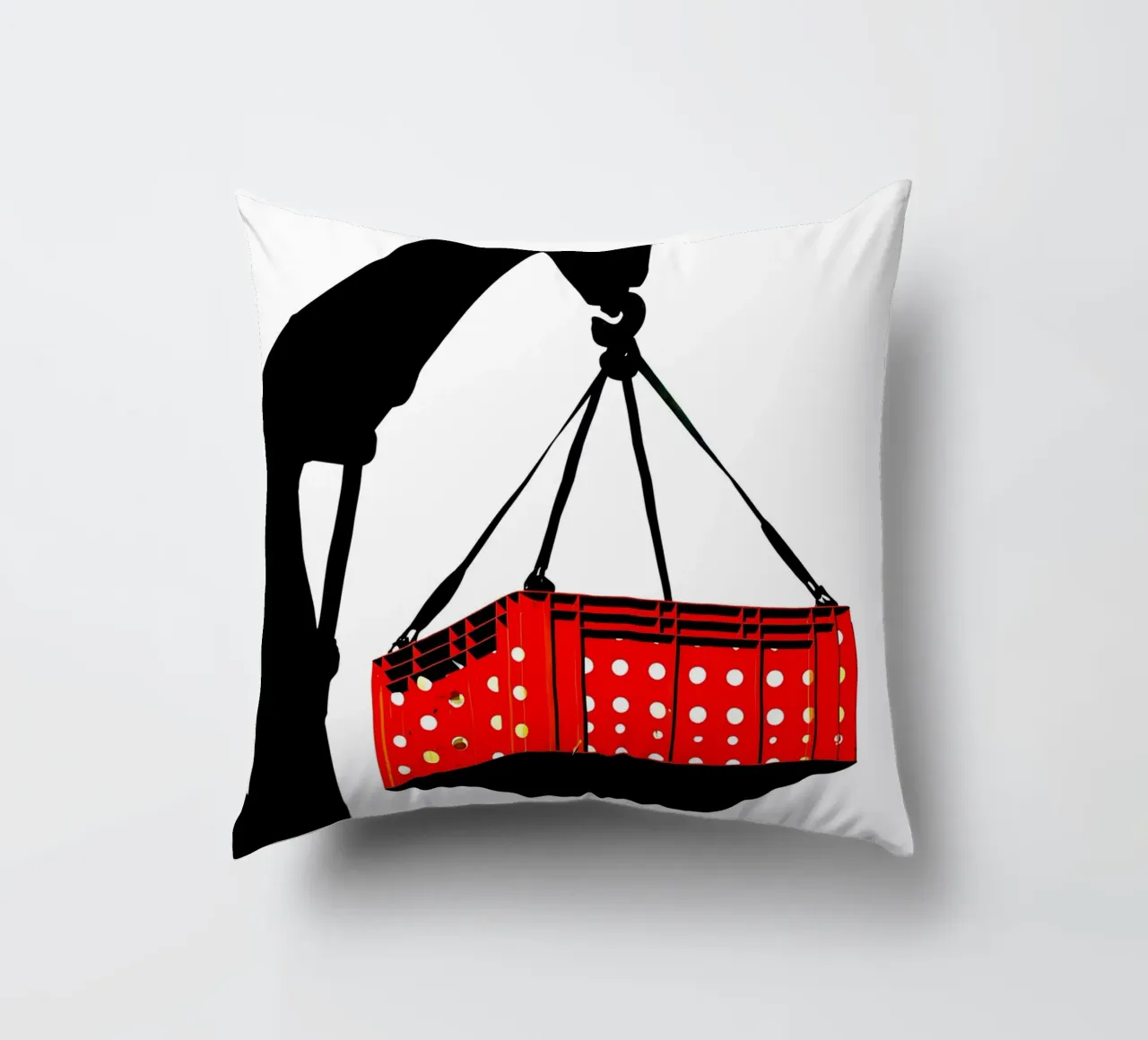 Sollevamento di una gru - Pop Art cuscino da ColorCrash Gallery