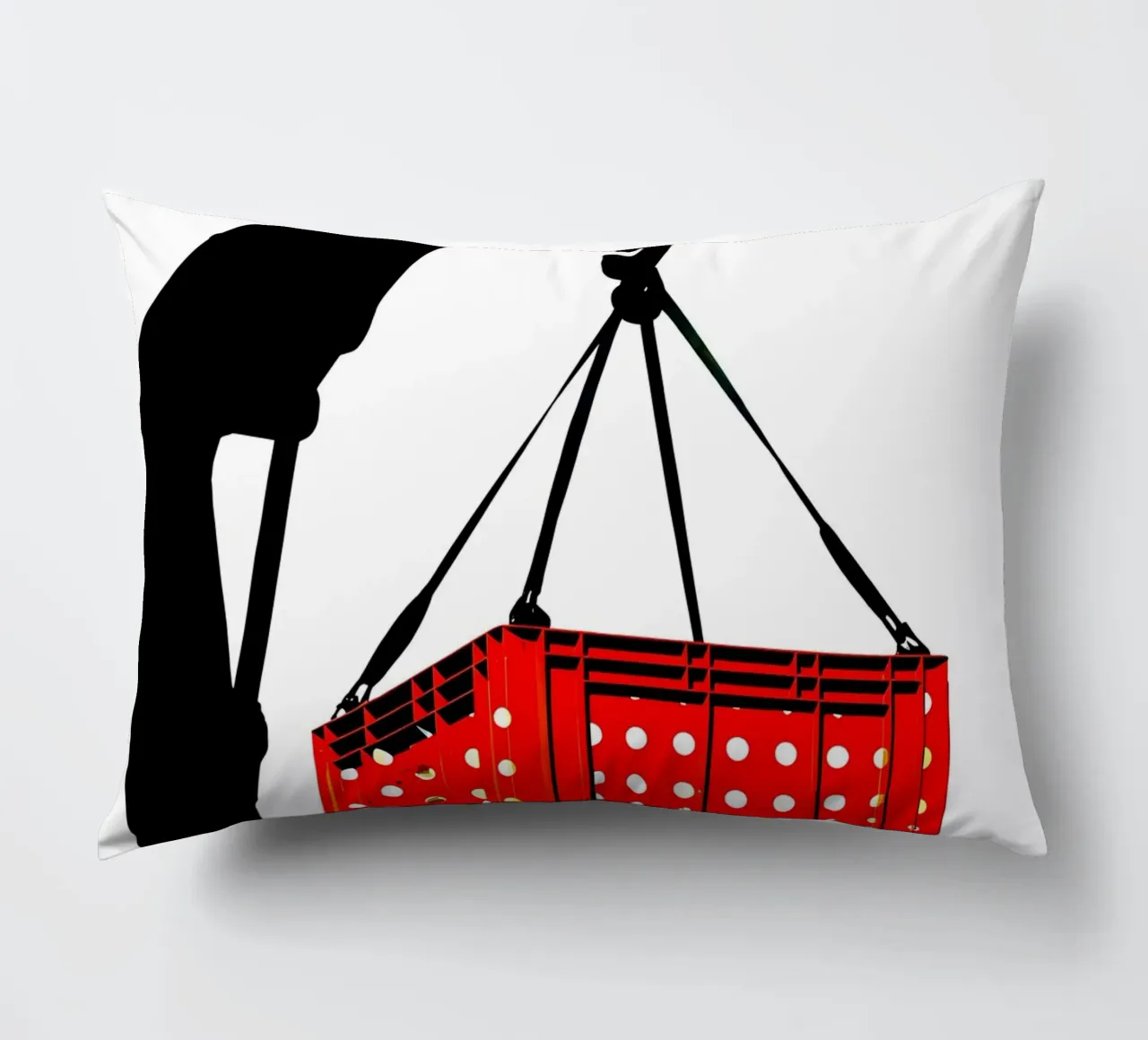 Sollevamento di una gru - Pop Art cuscino da ColorCrash Gallery