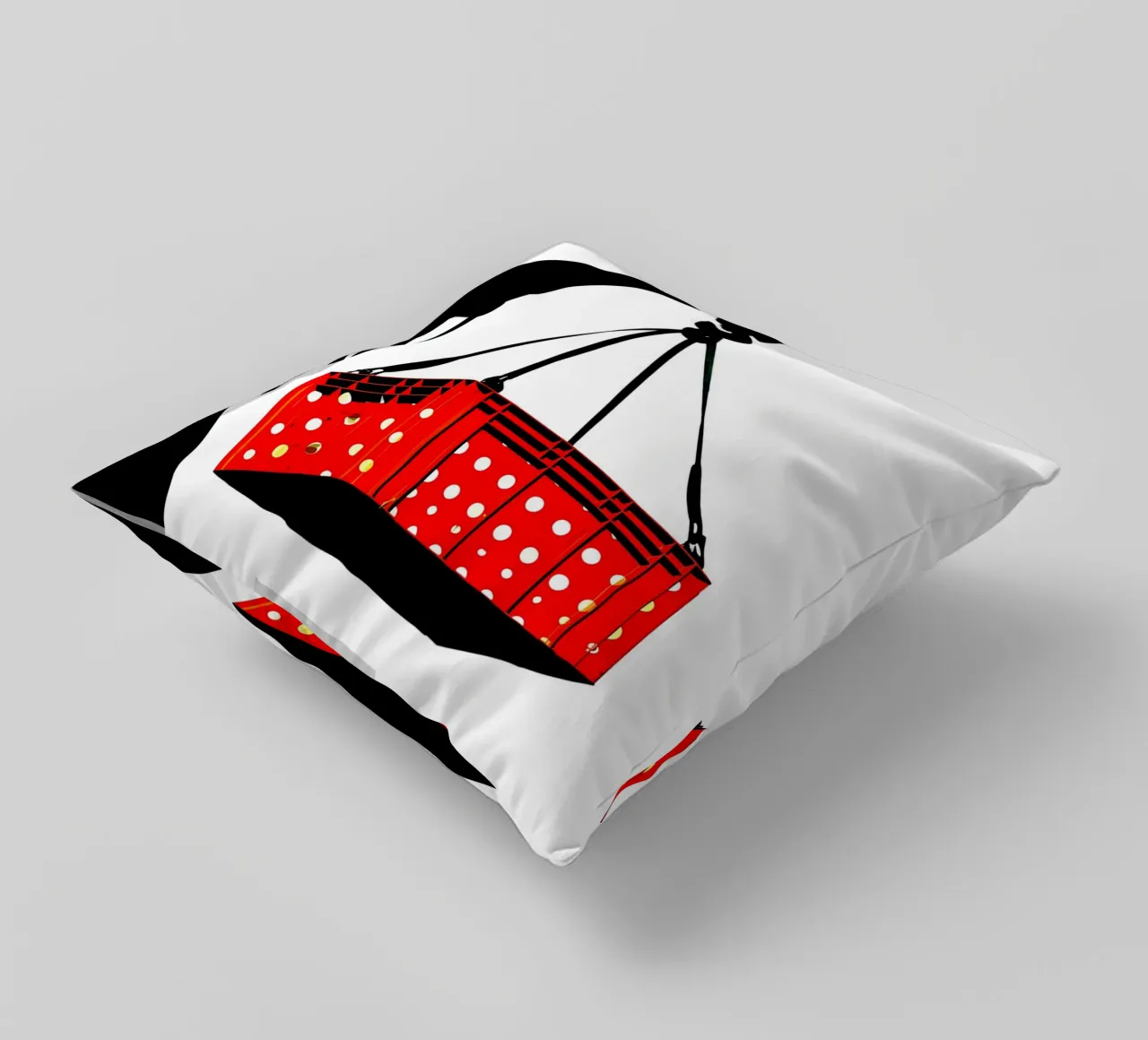 Sollevamento di una gru - Pop Art cuscino da ColorCrash Gallery