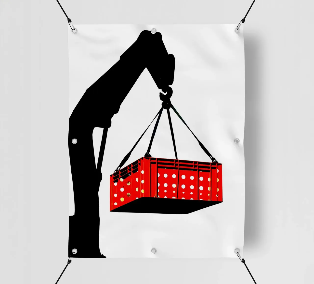 Sollevamento di una gru - Pop Art telo in pvc da ColorCrash Gallery