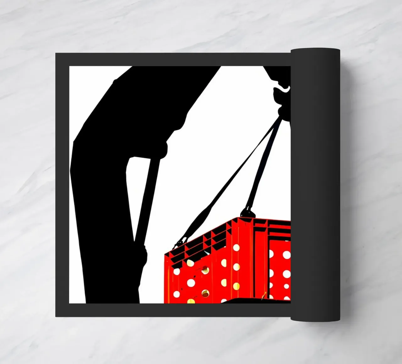 Sollevamento di una gru - Pop Art zerbino da ColorCrash Gallery