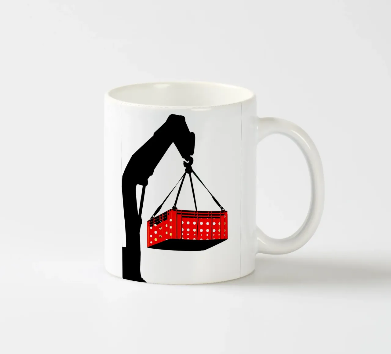 Sollevamento di una gru - Pop Art tazza in ceramica da ColorCrash Gallery