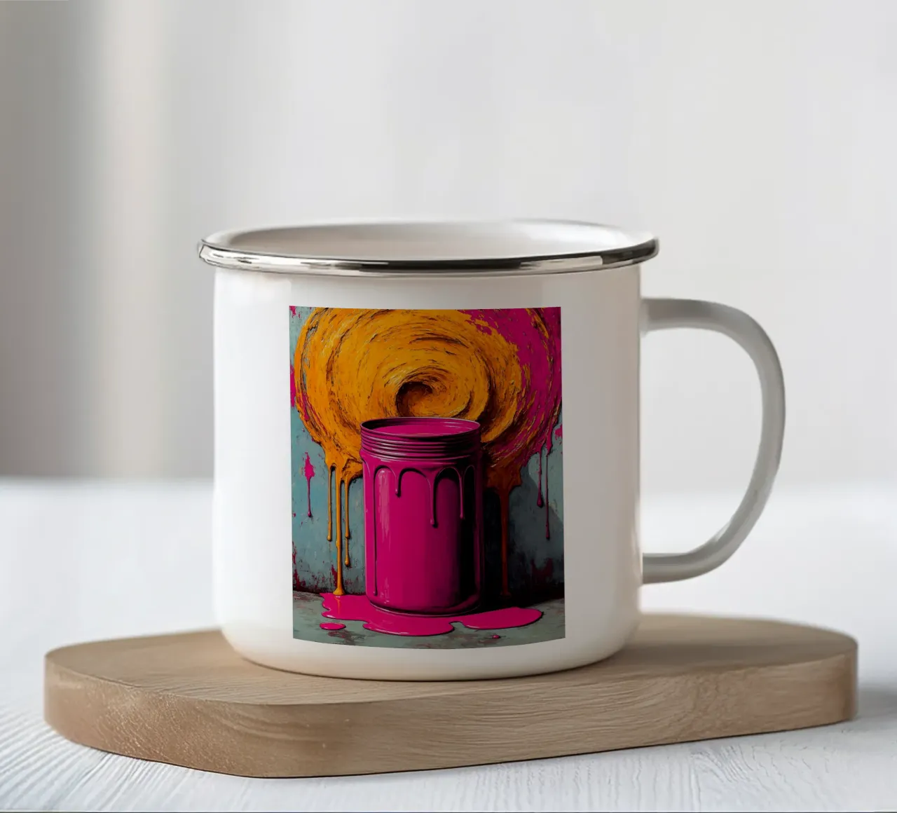 Barattolo di vernice - Pop Art tazza in smalto da ColorCrash Gallery