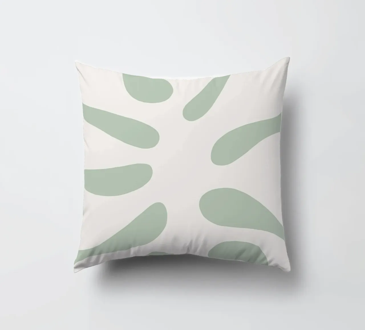 Foglia di Monstera Minimal | Verde pastello botanico (2/2) cuscino da Dominique Vari
