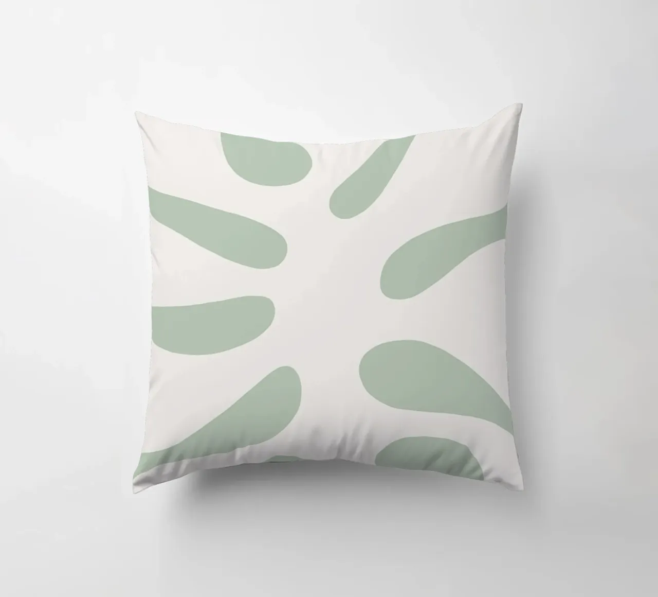 Foglia di Monstera Minimal | Verde pastello botanico (2/2) cuscino da Dominique Vari