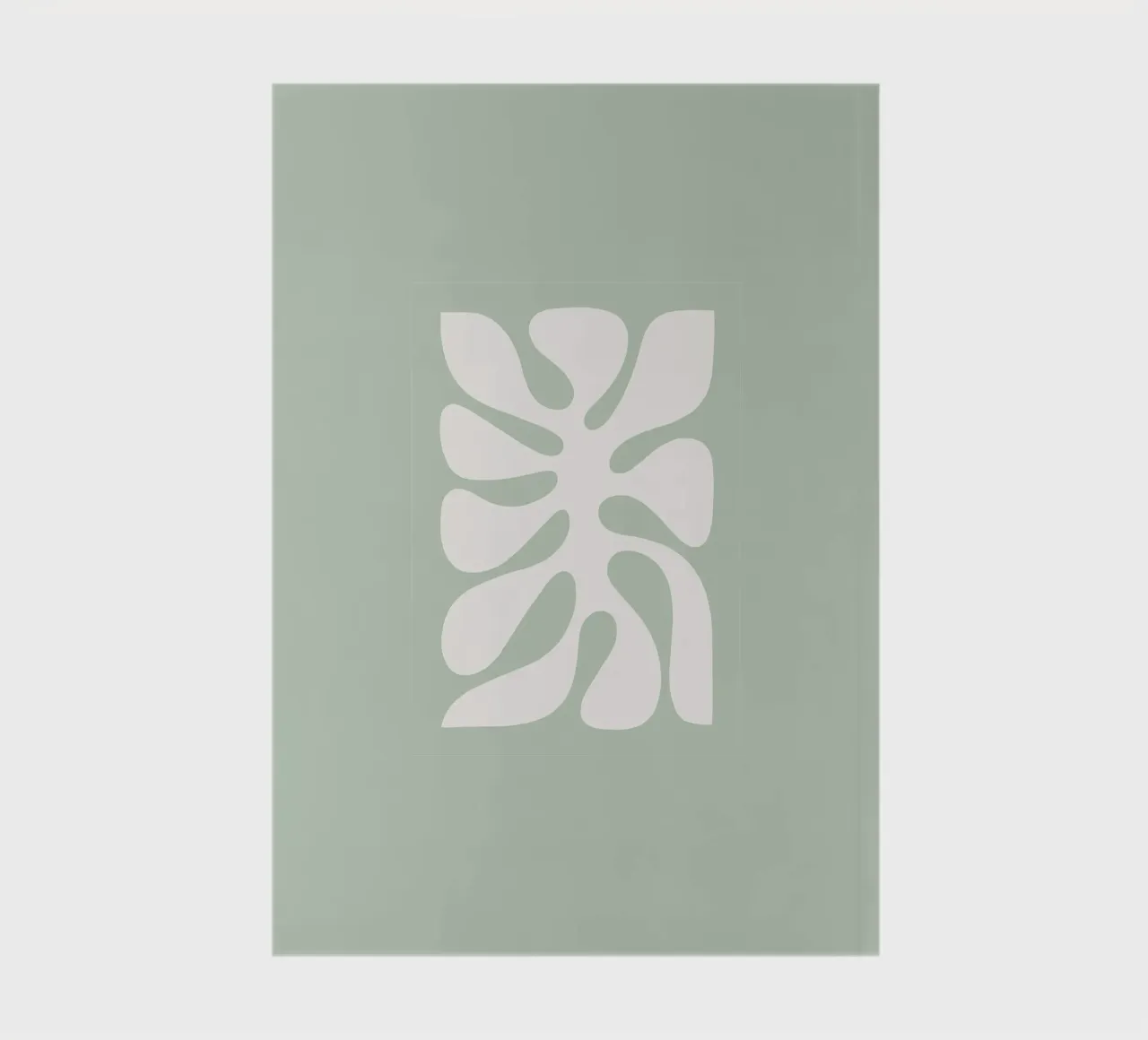 Foglia di Monstera Minimal | Verde pastello botanico (2/2) diario da Dominique Vari