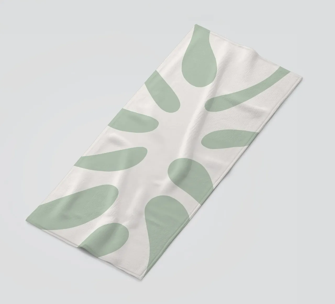 Foglia di Monstera Minimal | Verde pastello botanico (2/2) telo mare da Dominique Vari