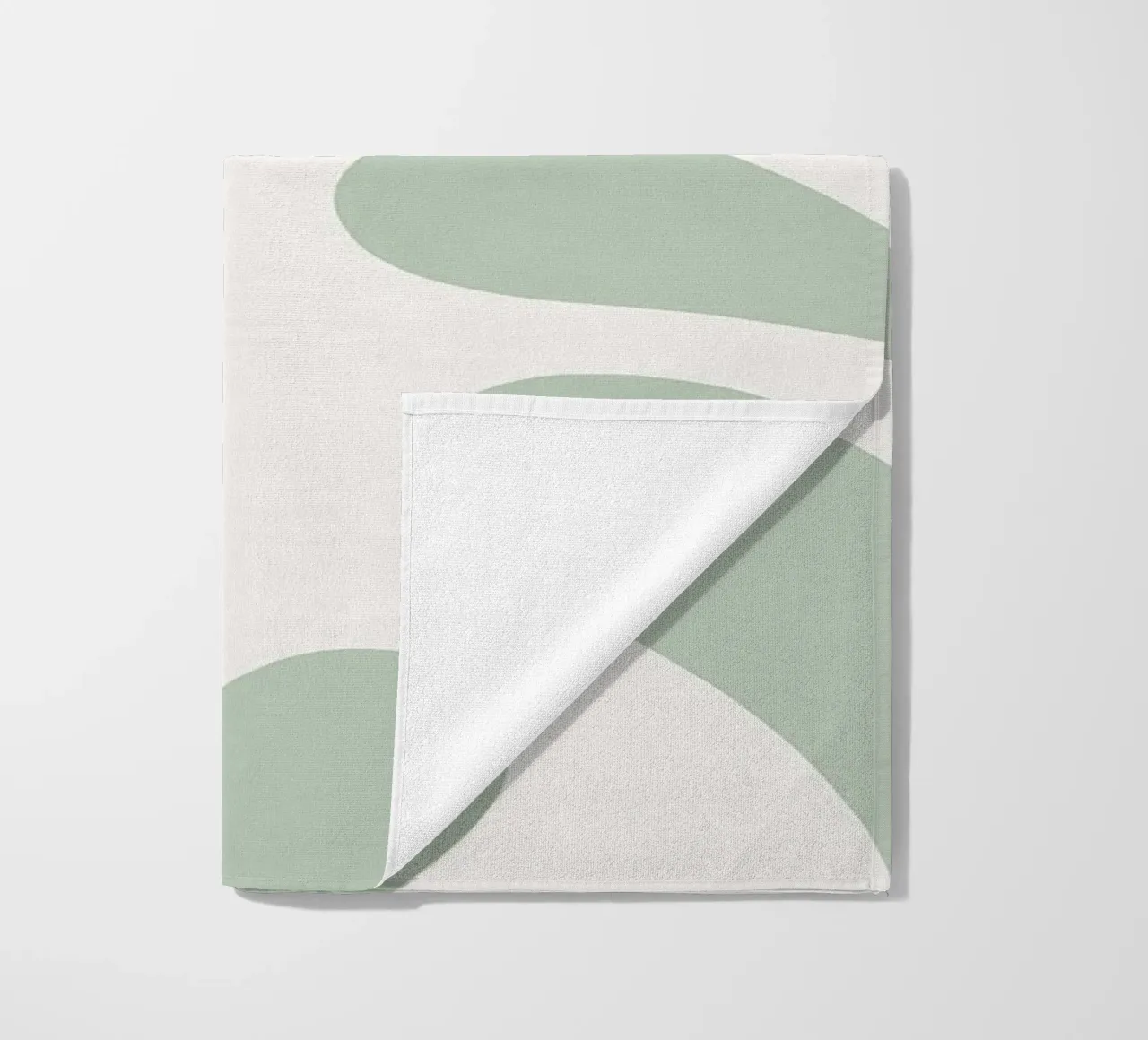 Foglia di Monstera Minimal | Verde pastello botanico (2/2) telo mare da Dominique Vari