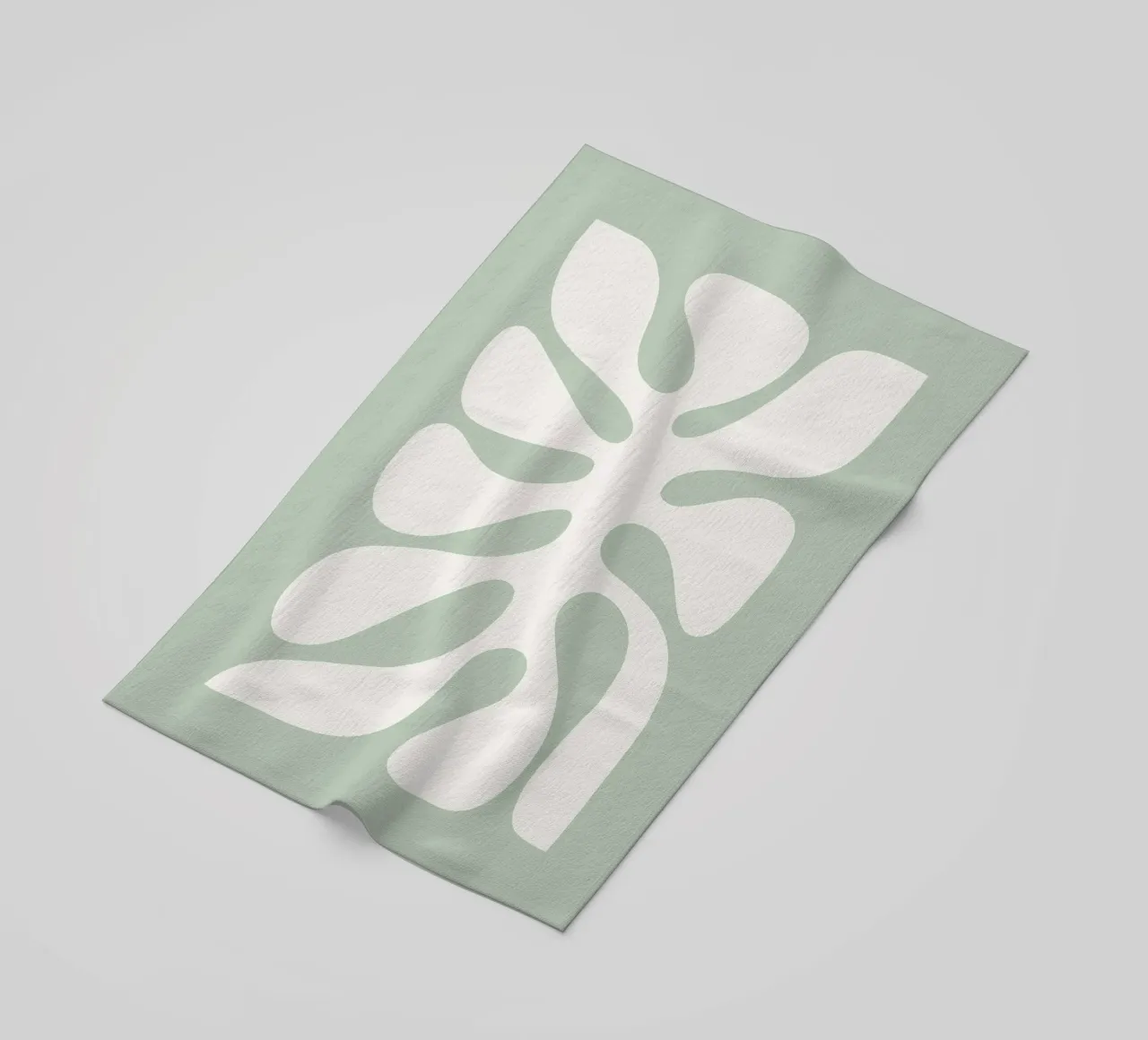 Foglia di Monstera Minimal | Verde pastello botanico (2/2) telo mare da Dominique Vari