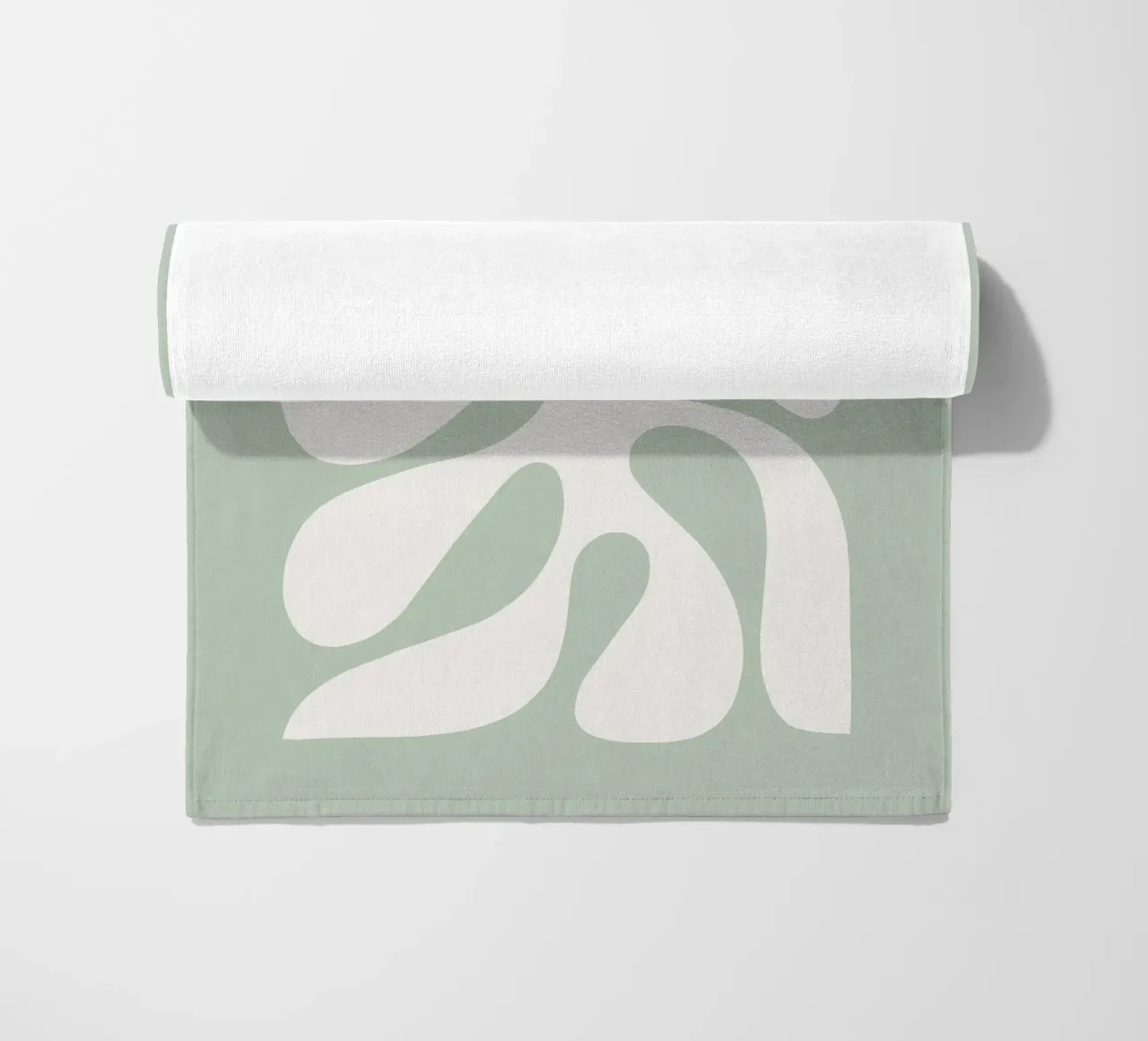 Foglia di Monstera Minimal | Verde pastello botanico (2/2) telo mare da Dominique Vari