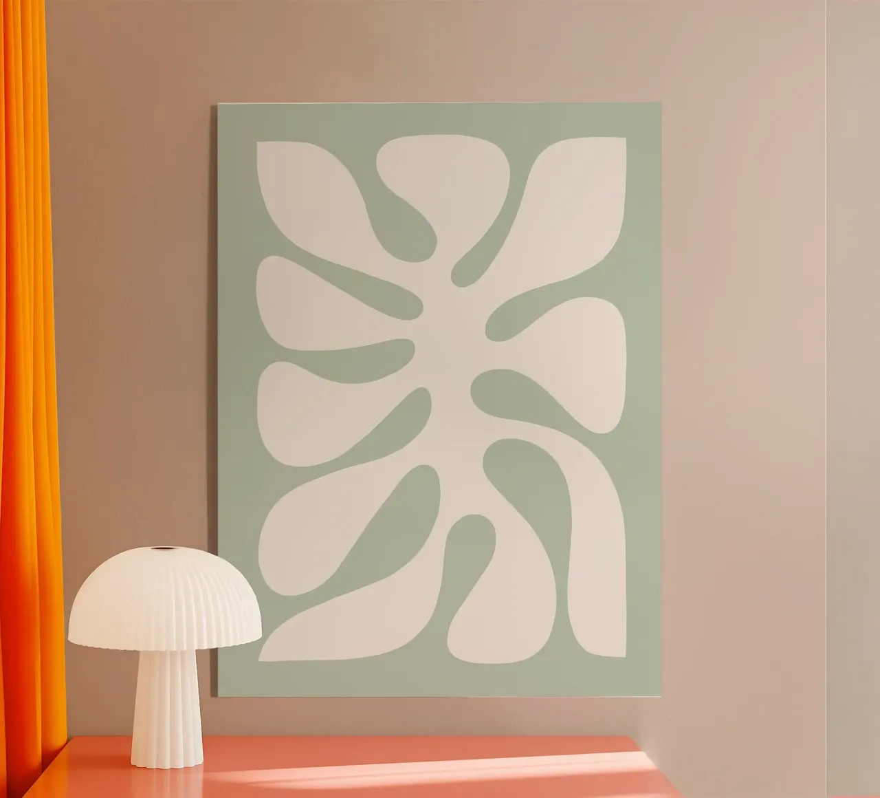 Foglia di Monstera Minimal | Verde pastello botanico (2/2) plexiglass da Dominique Vari